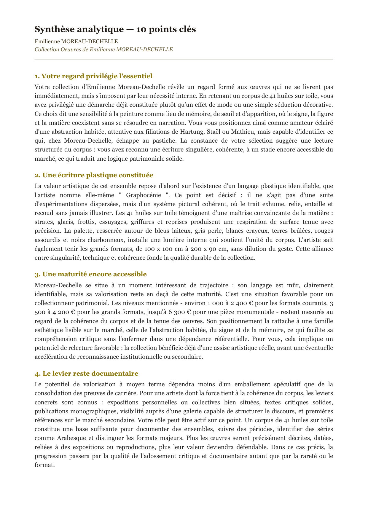 Informe de análisis y recomendaciones para compradores y coleccionistas